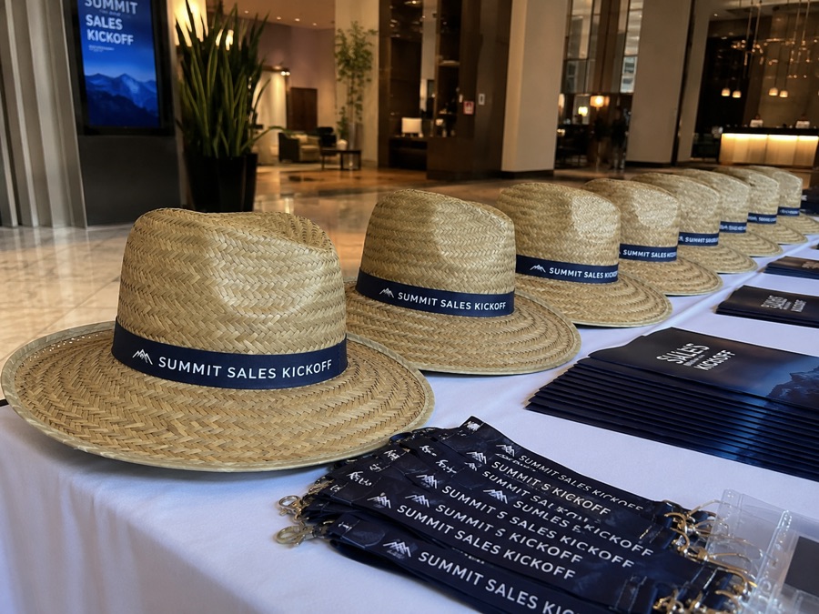 Custom logo sombreros for a corporate event and brand activation