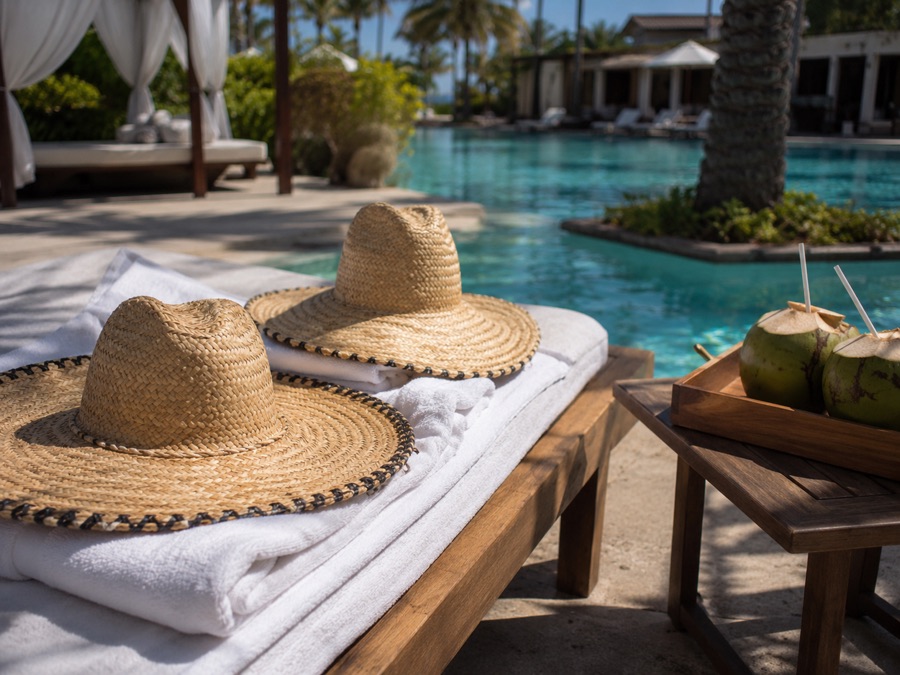 Branded sombreros for a resort and destination event
